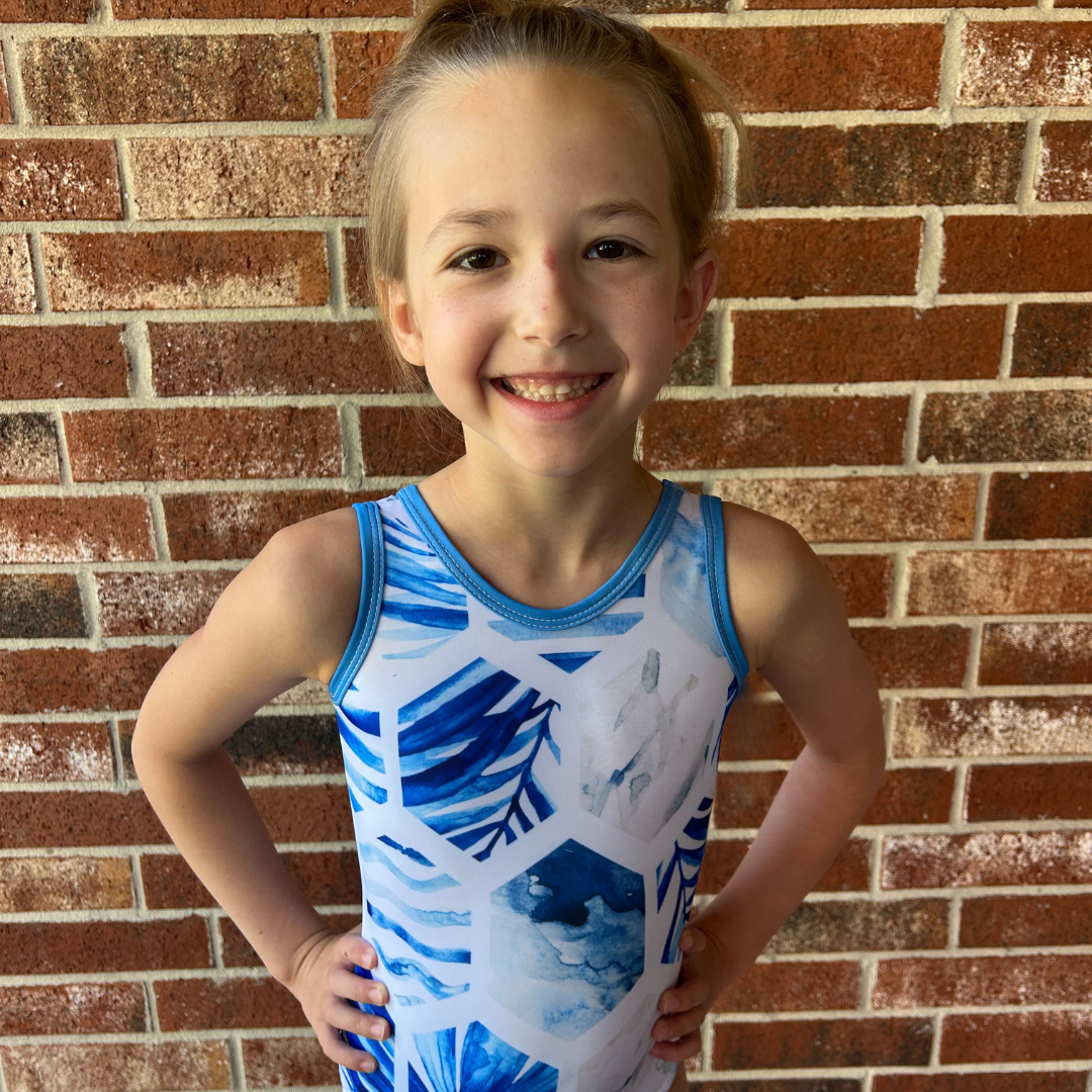 Blurry Blue Leotard