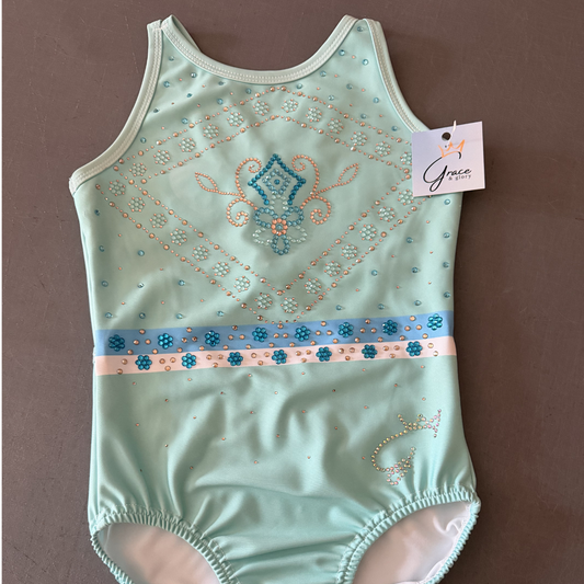 Aqua Belle Leotard *With Rhinestones*