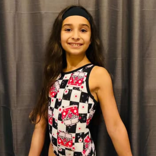 Checker Pink VW Leotard