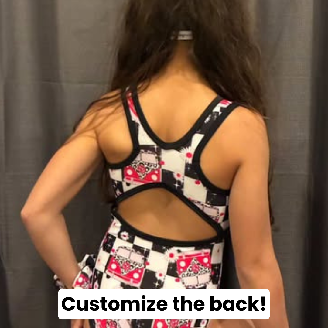 Checker Pink VW Leotard
