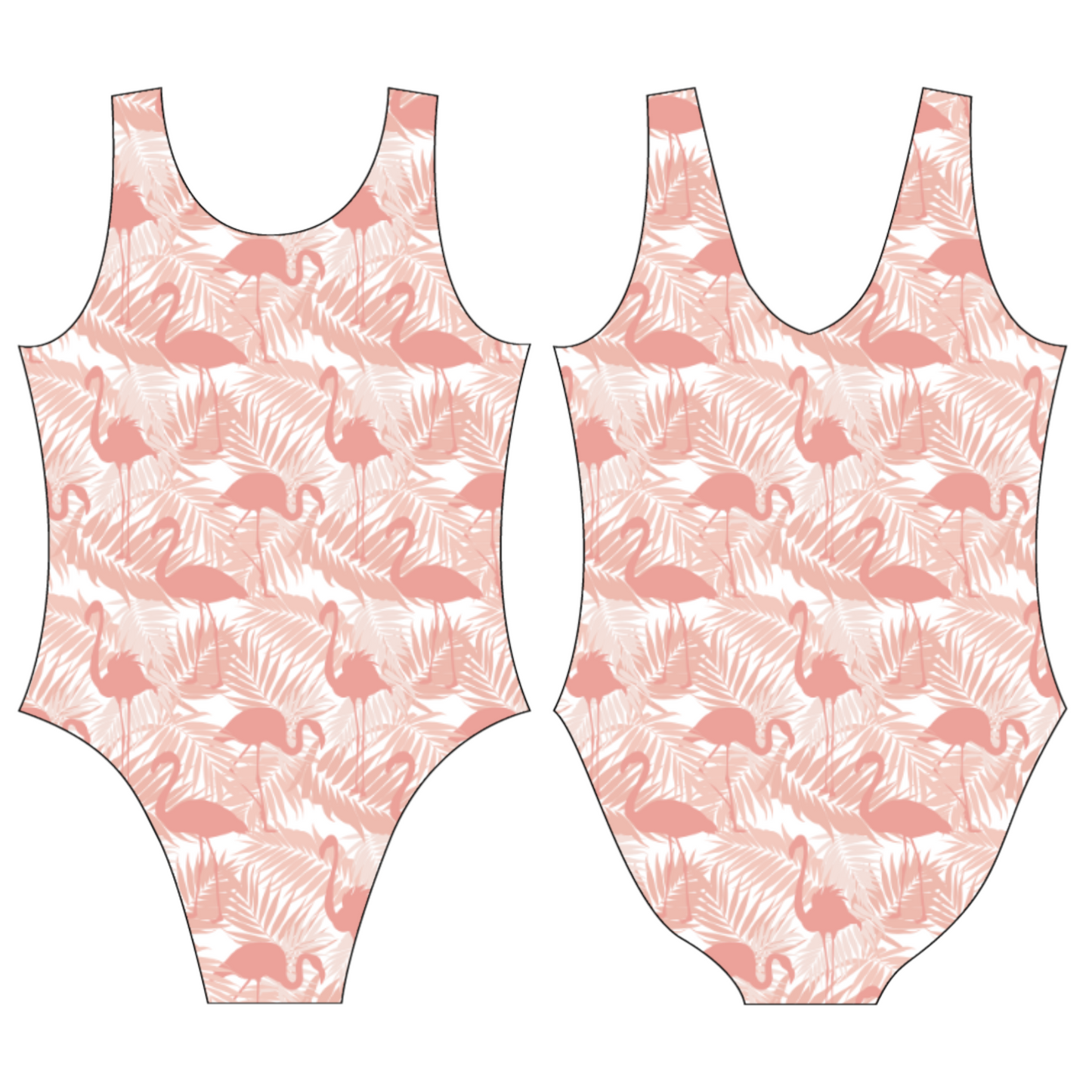 Flamingo Feathers Leotard
