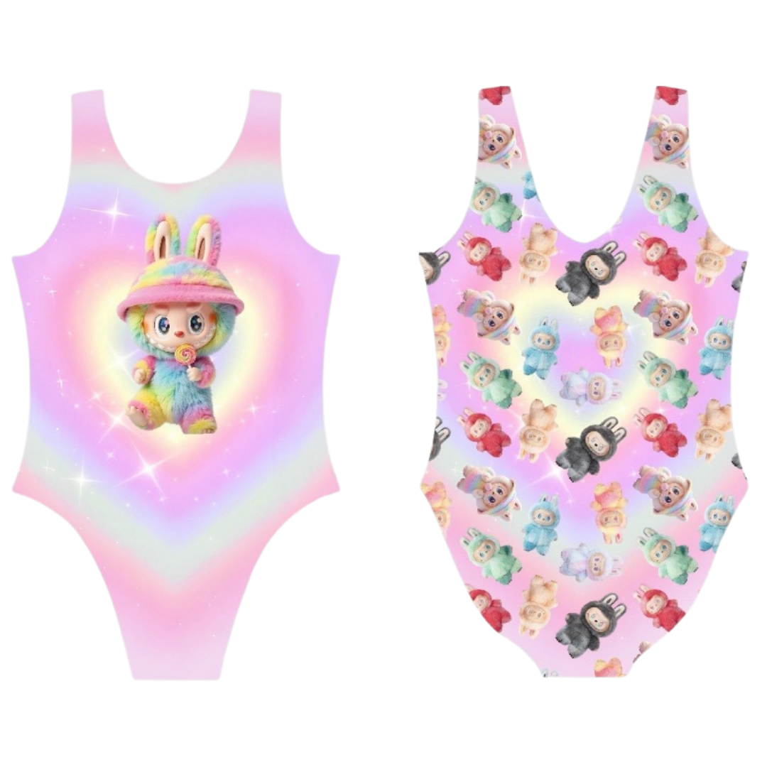 Labubu Rainbow Heart Leotard