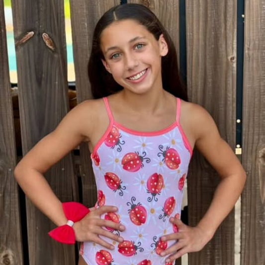 Ladybugs on Daisies Leotard