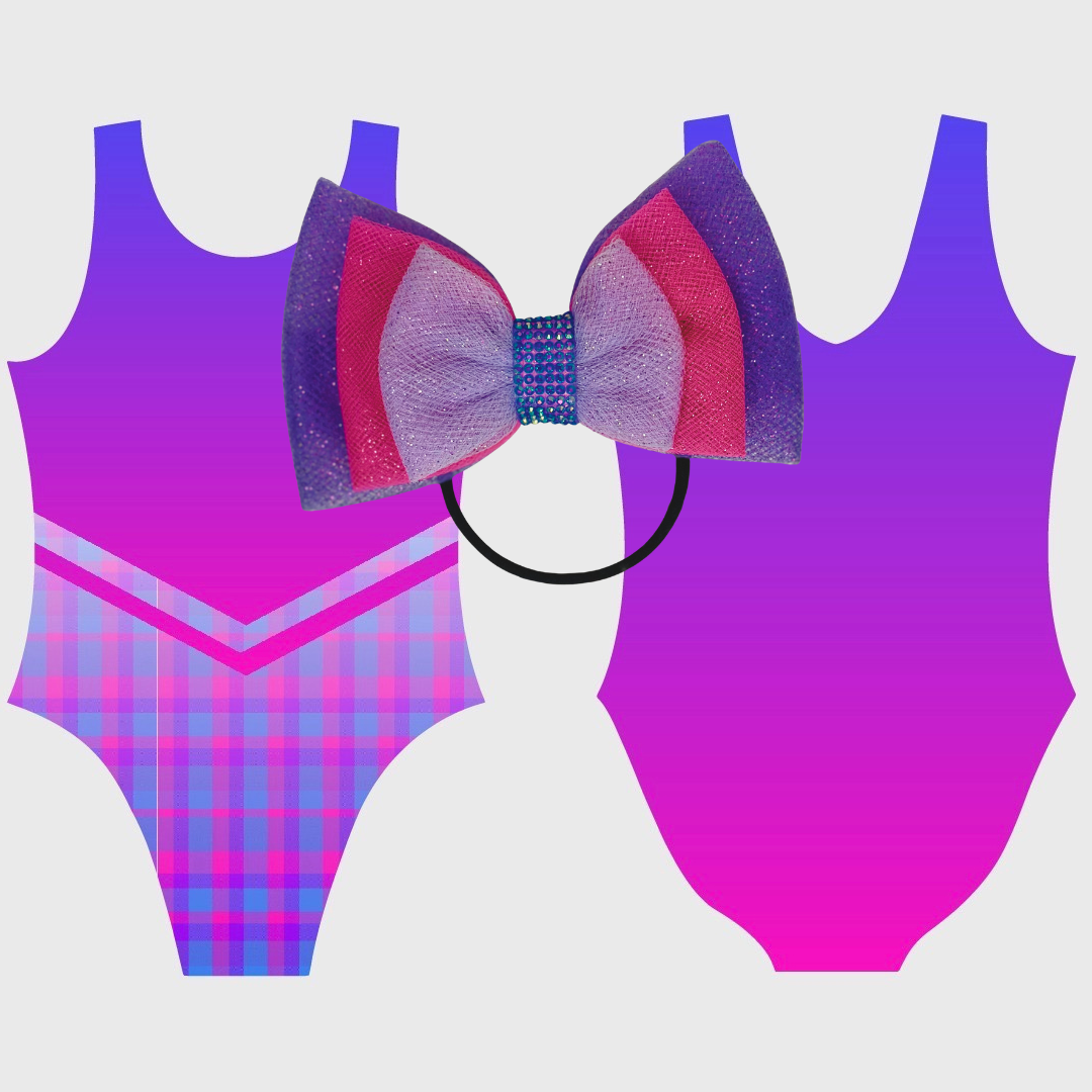 Pretty Purple Pink Plaids Leotard