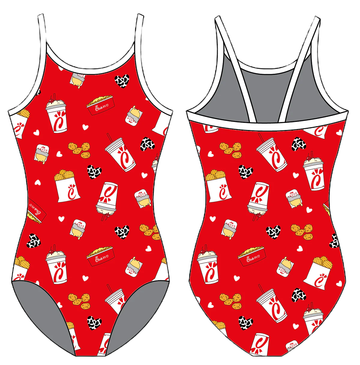 Red Chick-A Leotard