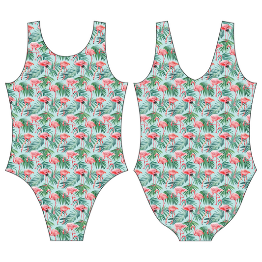 Tropical Flamingos Leotard