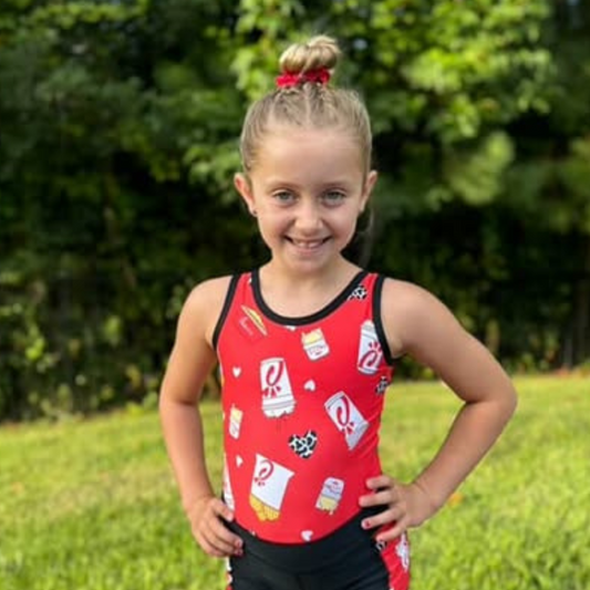 Red Chick-A Leotard
