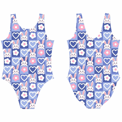 Easter Hearts and Daisies Leotard