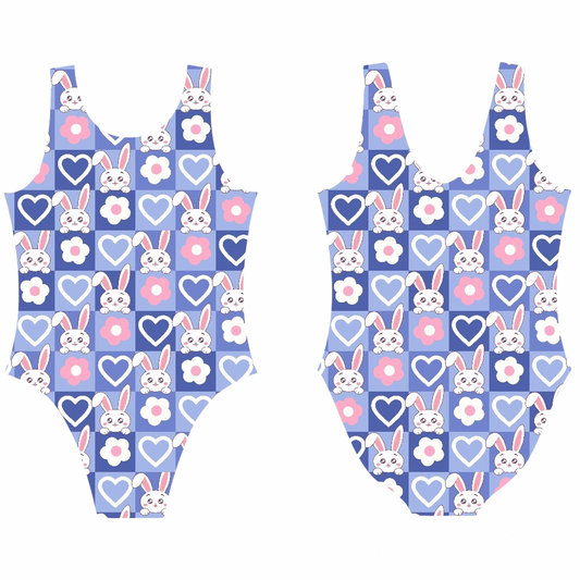 Easter Hearts and Daisies Leotard