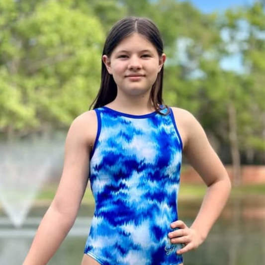 Blue Waves Leotard