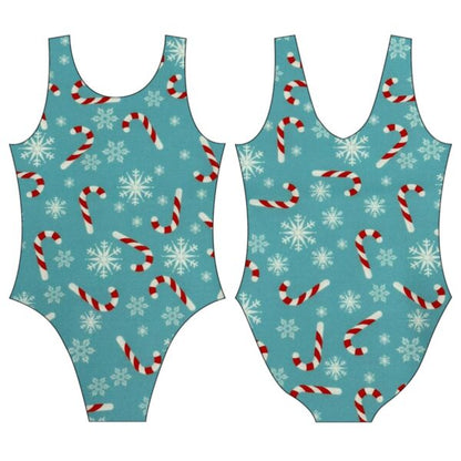 Candy Cane Blue Leotard