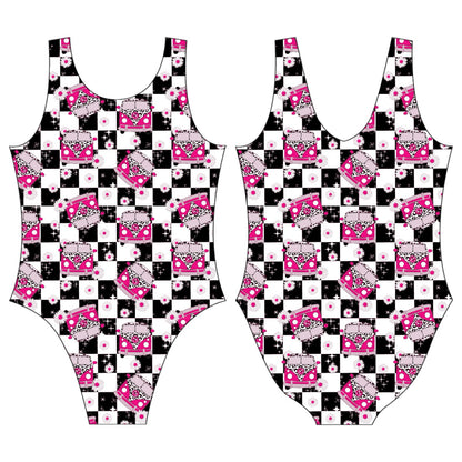 Checker Pink VW Leotard