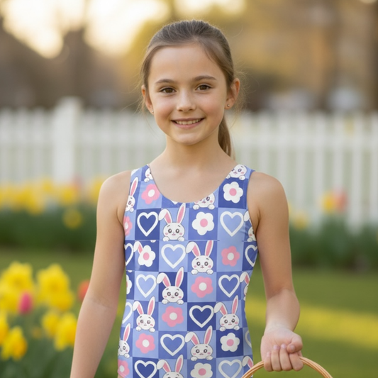 Easter Hearts and Daisies Leotard