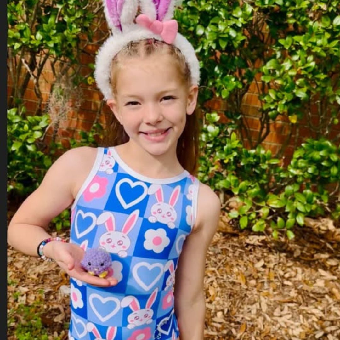 Easter Hearts and Daisies Leotard
