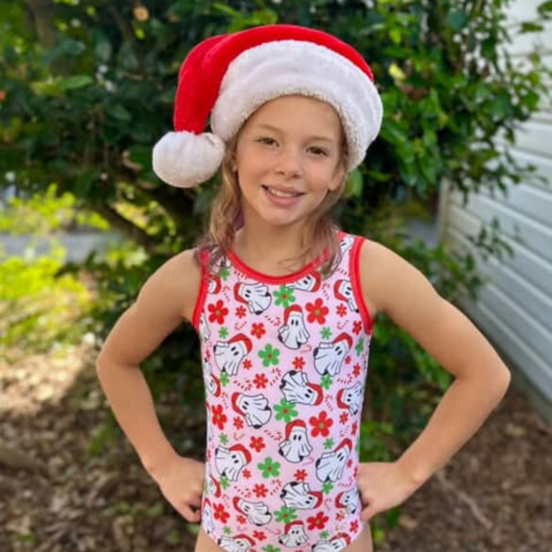 Ghosting on Christmas Leotard