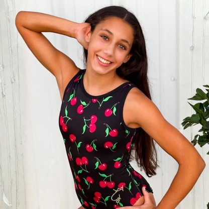 Midnight Cherries Leotard