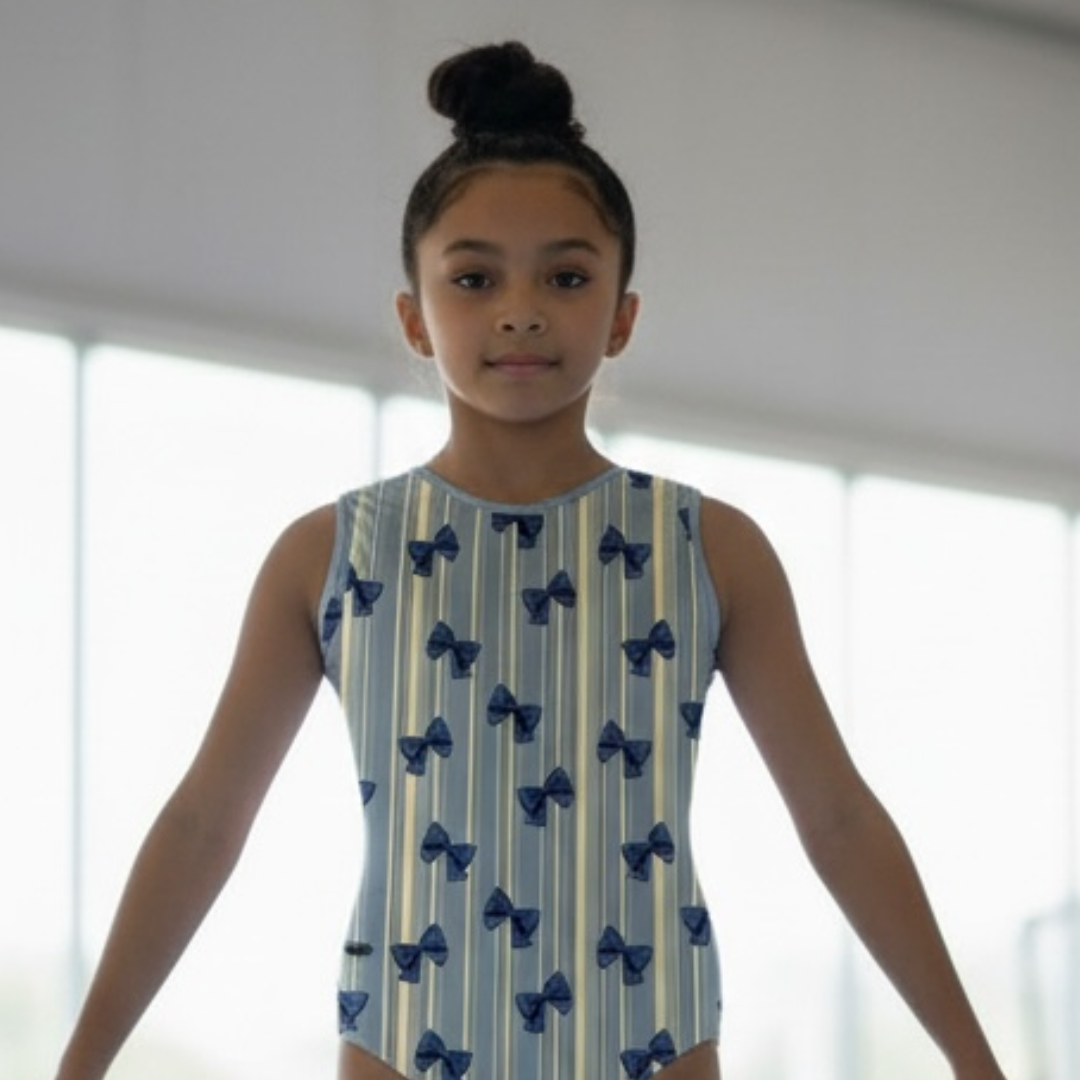 Ocean Blue Coquette Leotard