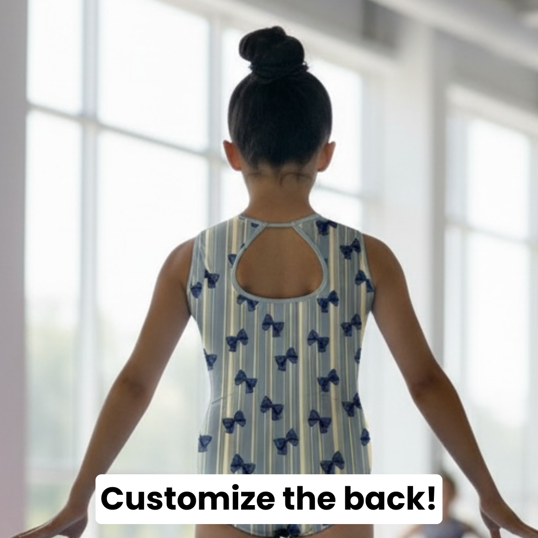 Ocean Blue Coquette Leotard