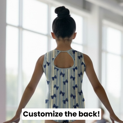 Ocean Blue Coquette Leotard