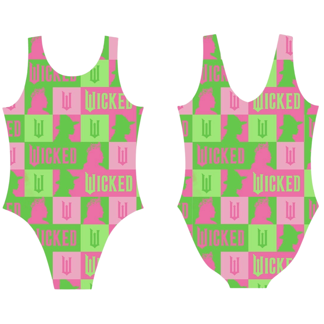 Pink V Green Leotard