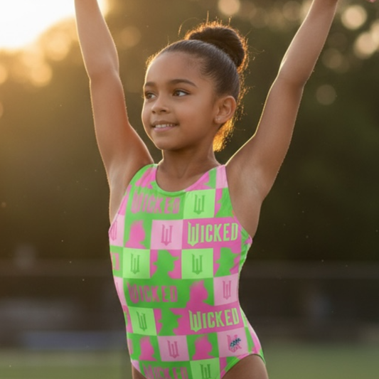 Pink V Green Leotard