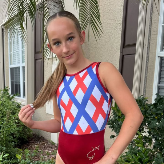 Plaid in the USA Leotard