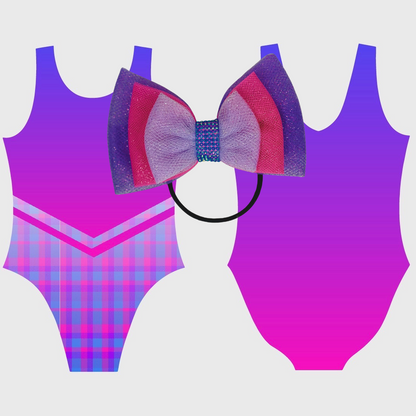 Pretty Purple Pink Plaids Leotard