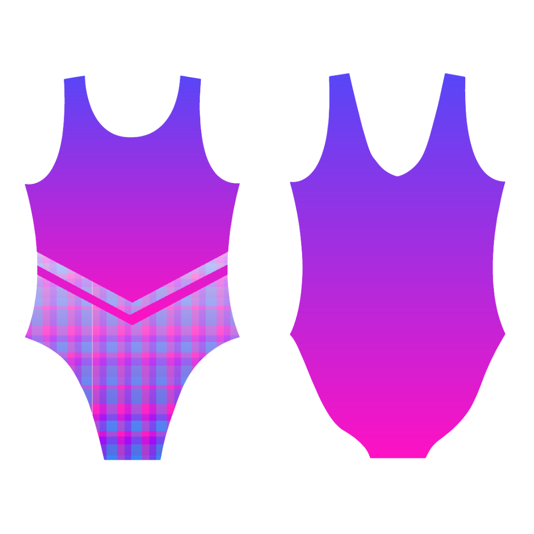 Pretty Purple Pink Plaids Leotard