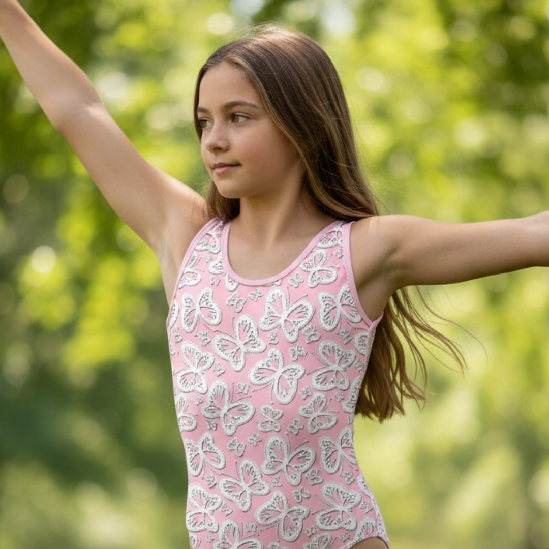 Pretty in Pink Butterflies Leotard