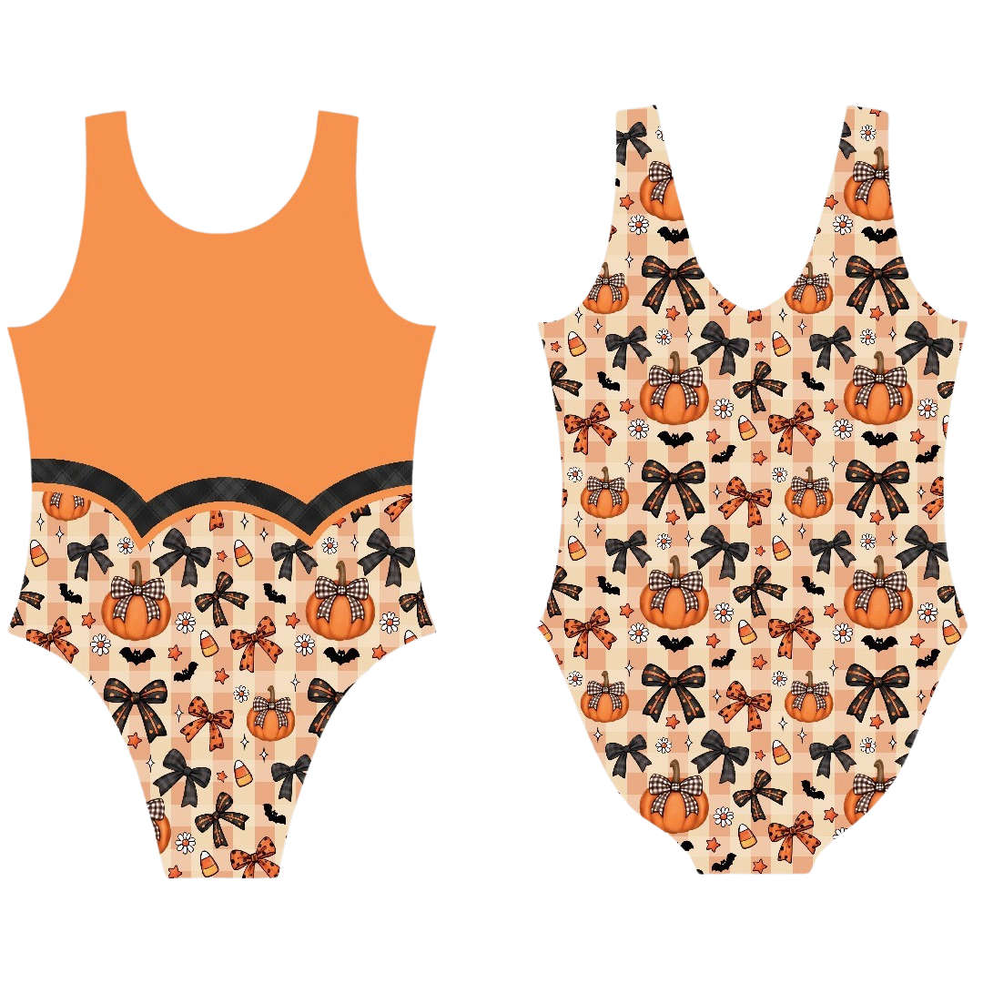 Pumpkin Plaid Leotard
