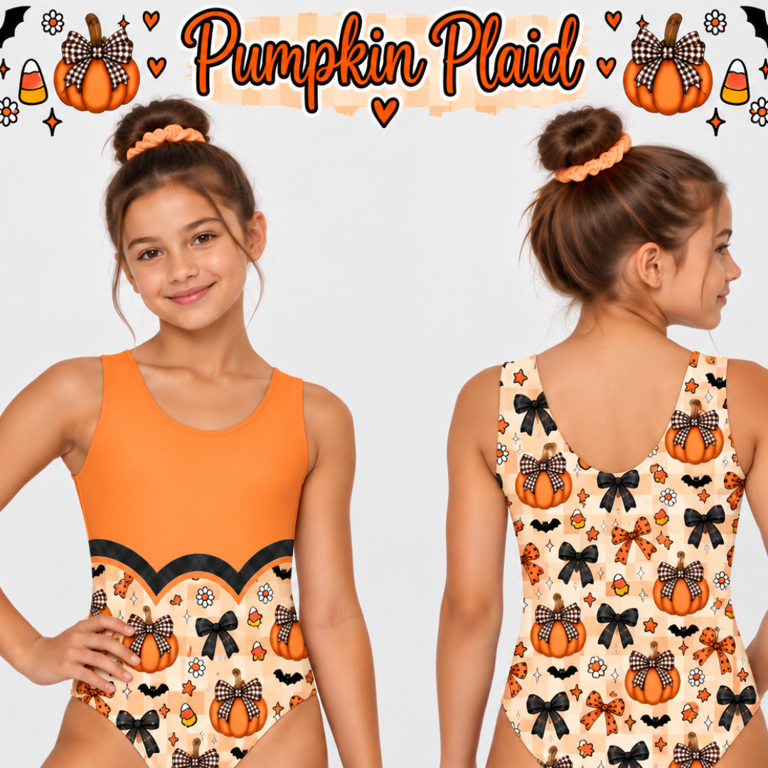 Pumpkin Plaid Leotard