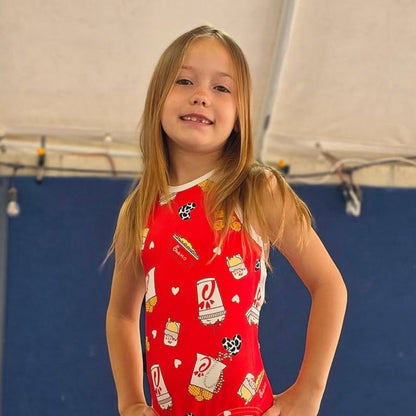 Red Chick-A Leotard