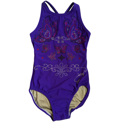 Royal Butterfly Flight Leotard *With Rhinestones*